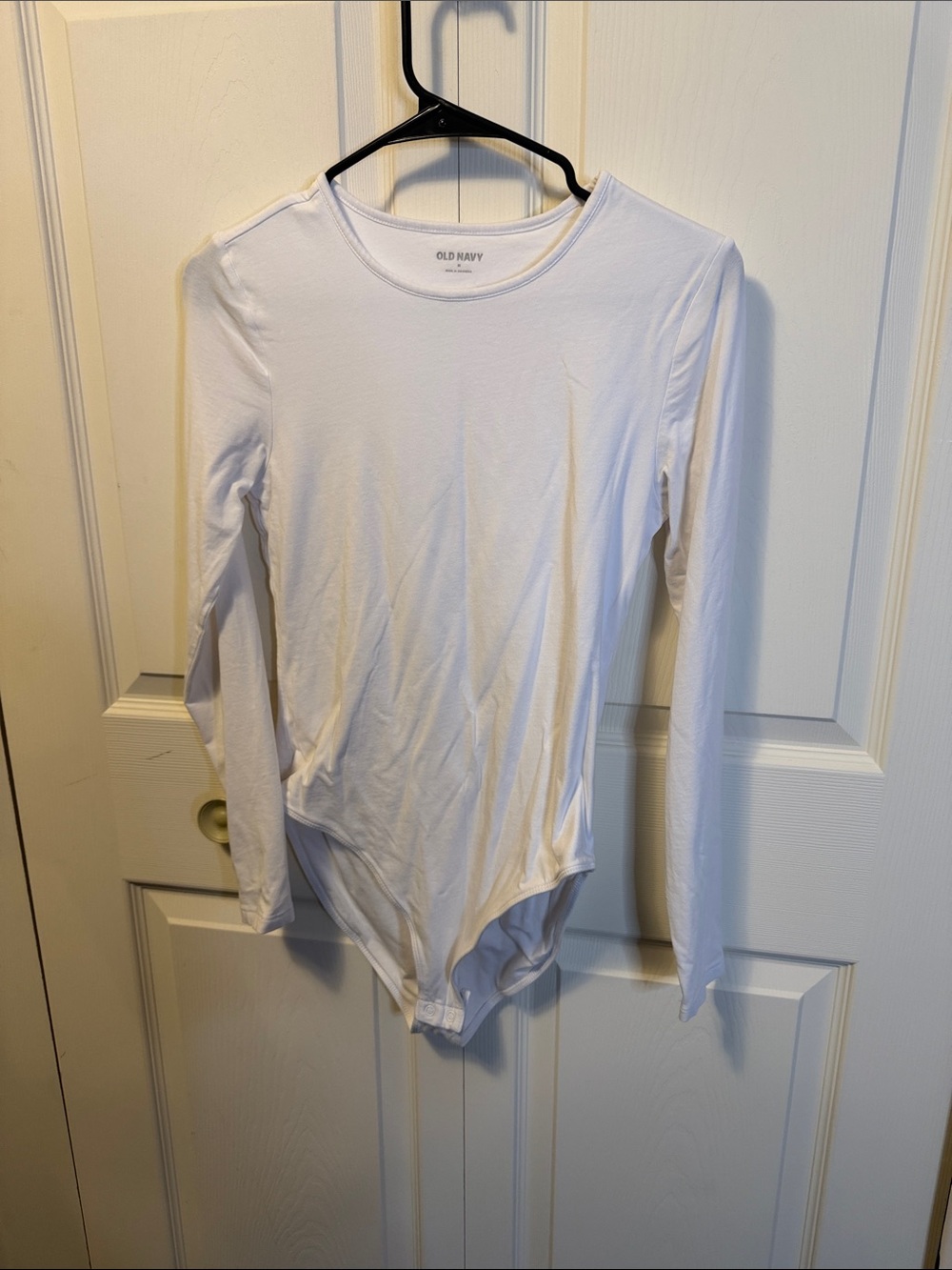 Old Navy White Long-Sleeve Bodysuit Top